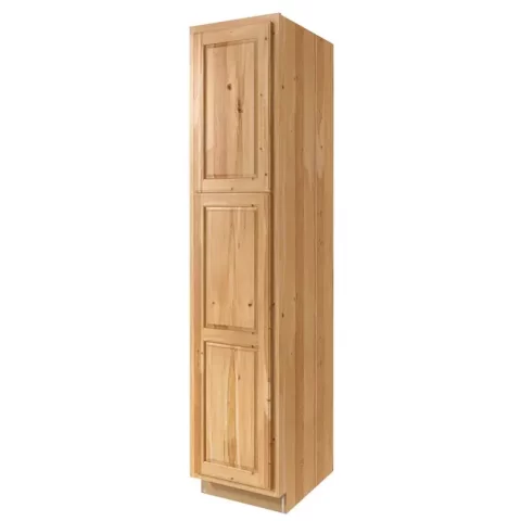 Diamond NOW Denver 24-in W x 84-in H x 23.75-in D Natural Rustic Prefinished Hickory Door Pantry Fully Assembled Stock Cabinet
