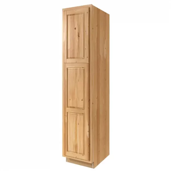Diamond NOW Denver 24-in W x 84-in H x 23.75-in D Natural Rustic Prefinished Hickory Door Pantry Fully Assembled Stock Cabinet